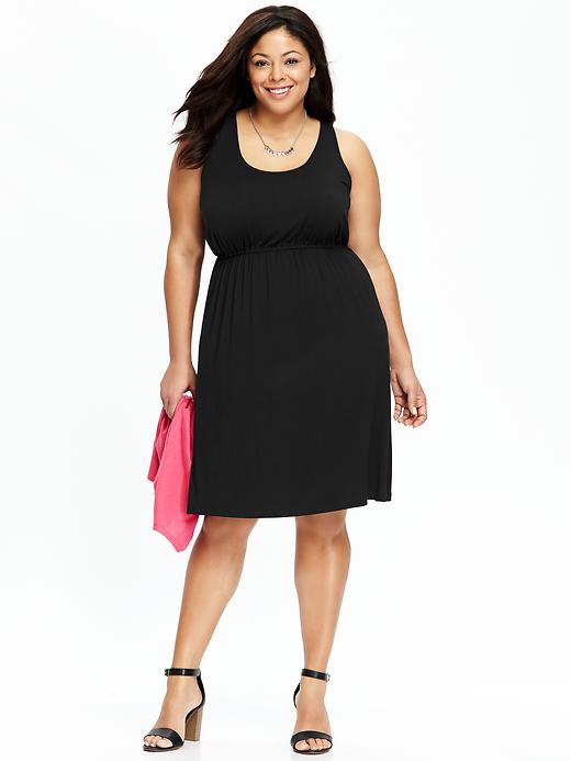 View large product image 1 of 1. Women's Plus Jersey Tank Dresses