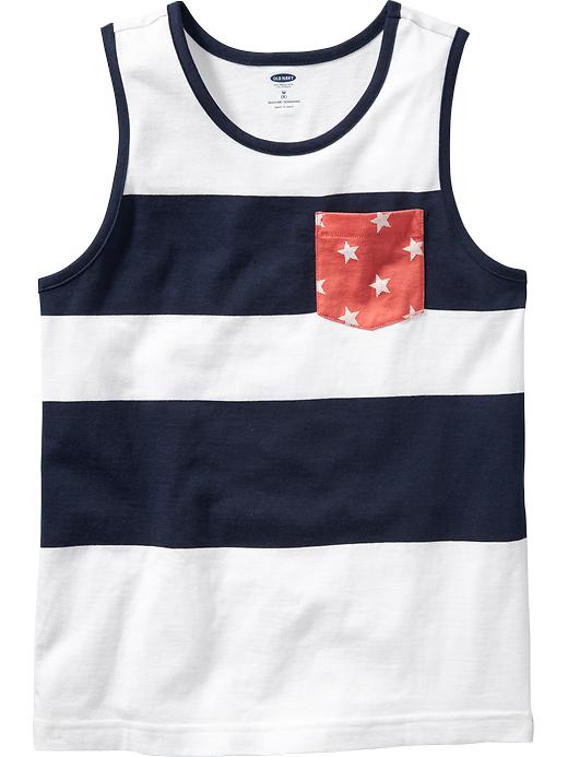 View large product image 1 of 1. Boys Stars-and-Stripes Tanks