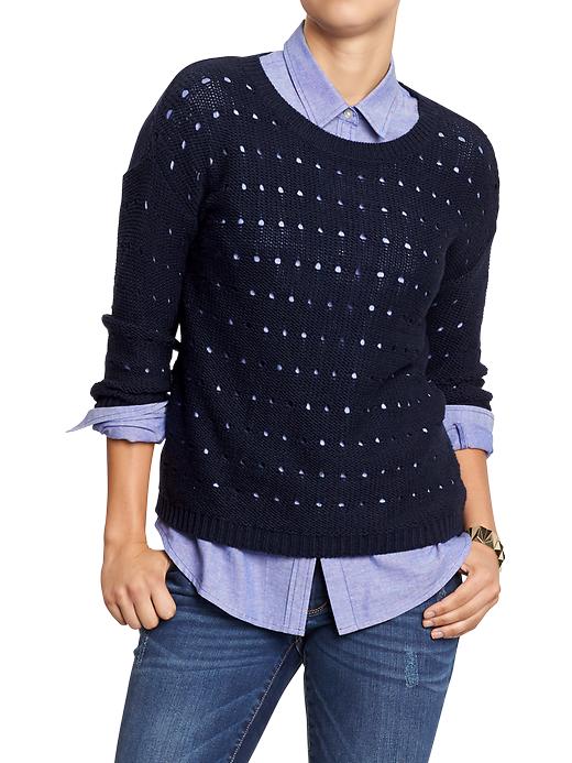 View large product image 1 of 1. Women's Pointelle Sweaters
