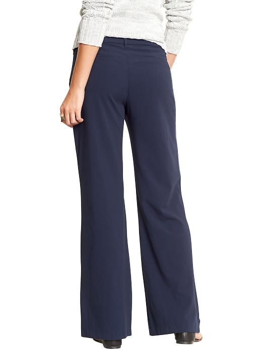 View large product image 2 of 2. Women's Pleated Wide-Leg Trousers