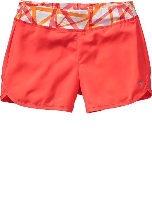 View large product image 1 of 1. Girls Go-Dry Patterned-Waist Shorts
