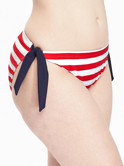 Old Navy Womens Plus Side Tie Striped Bikini Bottoms Size 4X Plus - Flag