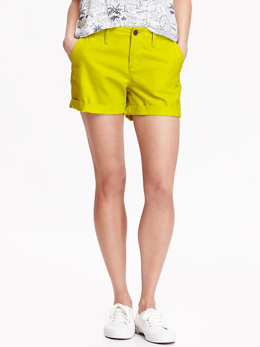 View large product image 1 of 1. Women's Boyfriend Canvas Shorts (3 1/2")