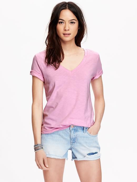 View large product image 1 of 2. Women's Relaxed-Fit V-Neck Tees