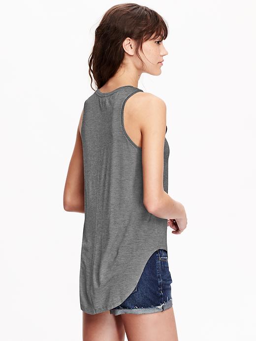 View large product image 2 of 2. Scoop-Neck Hi-Lo Tank