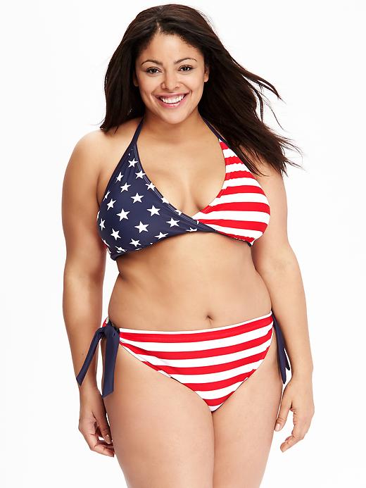 Old Navy Womens Plus Stars And Stripes Bikini Tops Size 4X Plus - Flag