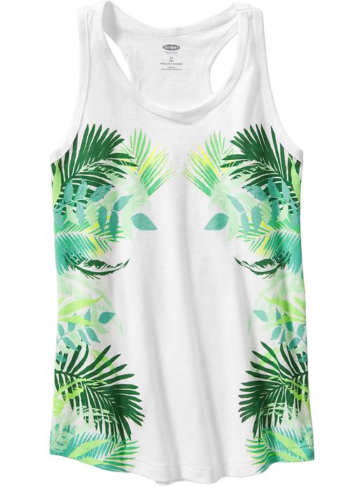 View large product image 1 of 1. Girls Graphic Racerback Tanks