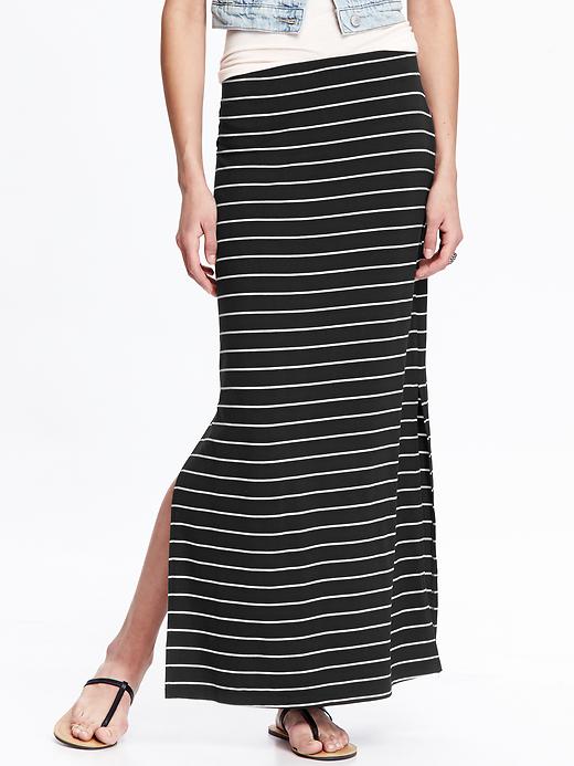 View large product image 1 of 2. Jersey Side-Slit Maxi Skirt