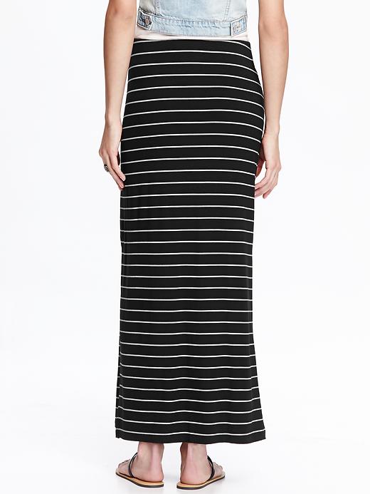 View large product image 2 of 2. Jersey Side-Slit Maxi Skirt