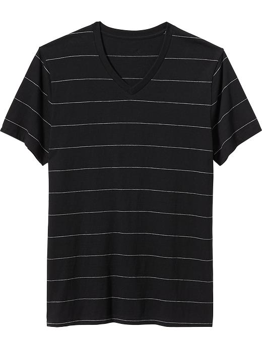 View large product image 1 of 1. Men's Striped V-Neck Tees