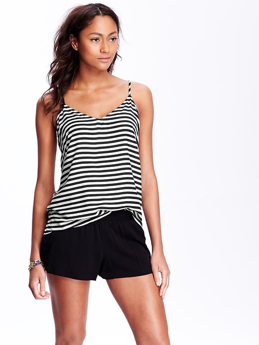 View large product image 1 of 2. Women's Striped Low-Back Camis