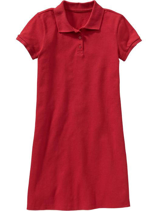 View large product image 1 of 1. Girls Uniform Pique  Polo Dresses