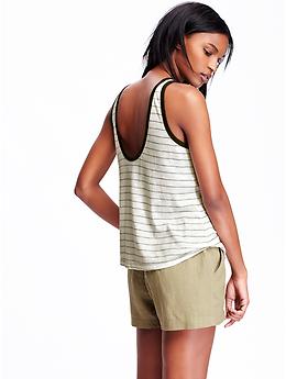 View large product image 2 of 2. Women's Jacquard Scoop-Back Tanks