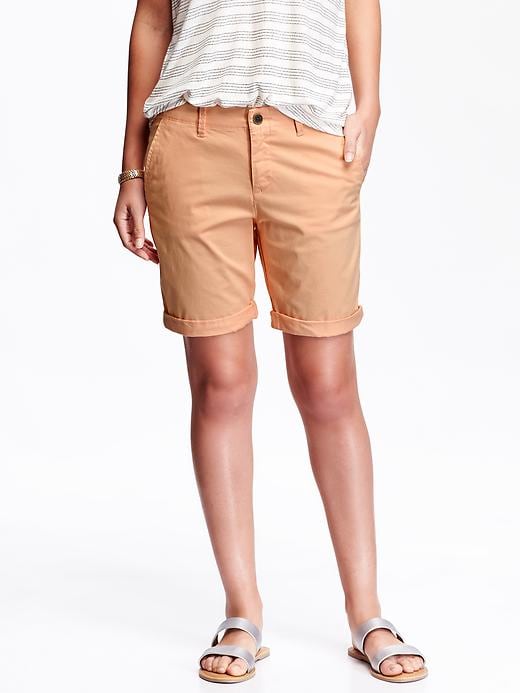 View large product image 1 of 2. Women's Cuffed Bermuda Shorts (6 1/2")