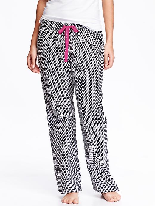 View large product image 1 of 1. Women's Patterned Poplin Lounge Pants