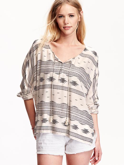 View large product image 1 of 2. Women's Patterned Boho Tops