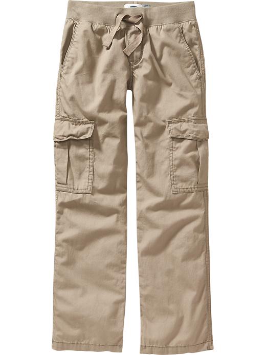 View large product image 1 of 1. Boys Knit-Waist Pull-On Cargo Pants