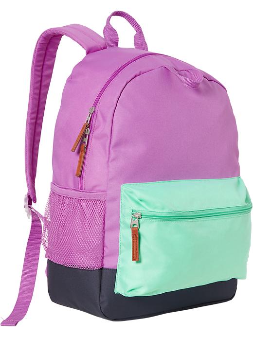 View large product image 1 of 1. Girls Color-Block Backpack