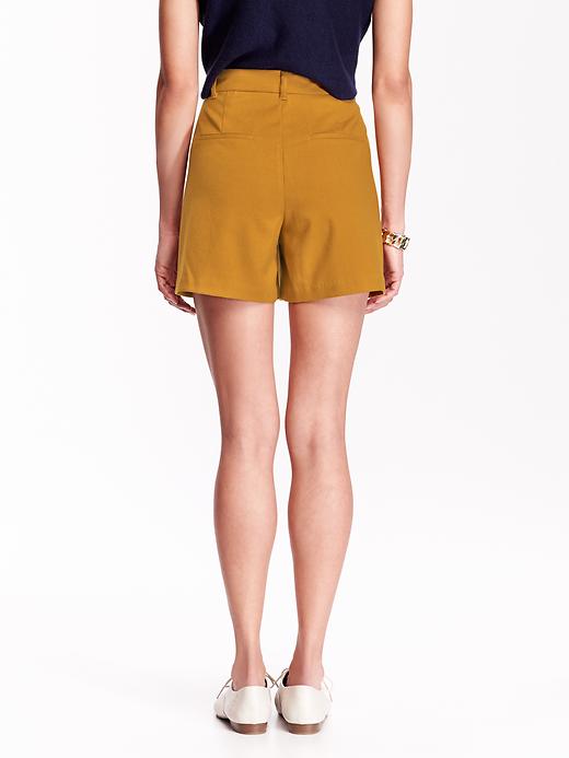 View large product image 2 of 2. Women's High-Rise Twill Shorts (4 1/2")