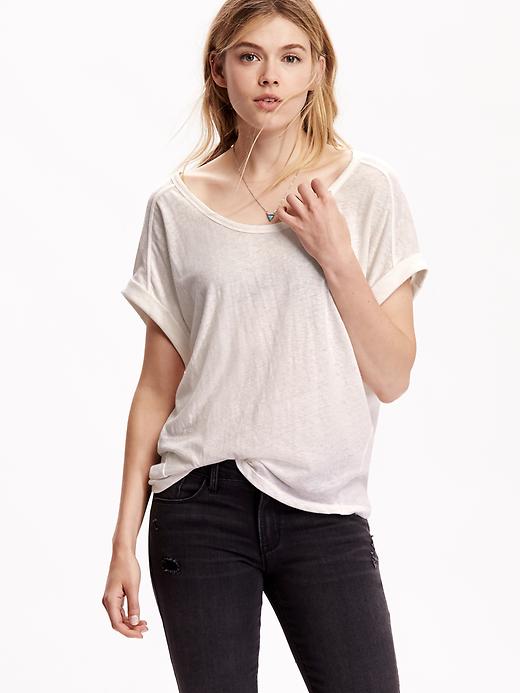 View large product image 1 of 1. Dolman-Sleeve Cocoon Top