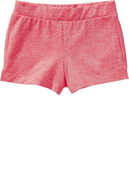 View large product image 1 of 1. Girls Patterned Terry-Fleece Shorts