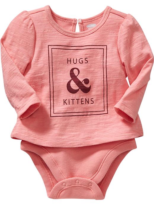 View large product image 1 of 1. 2-in-1 Graphic Bodysuits for Baby