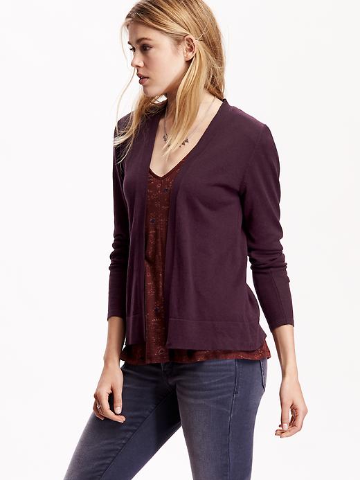 View large product image 1 of 1. Lightweight Open-Front Cardigan
