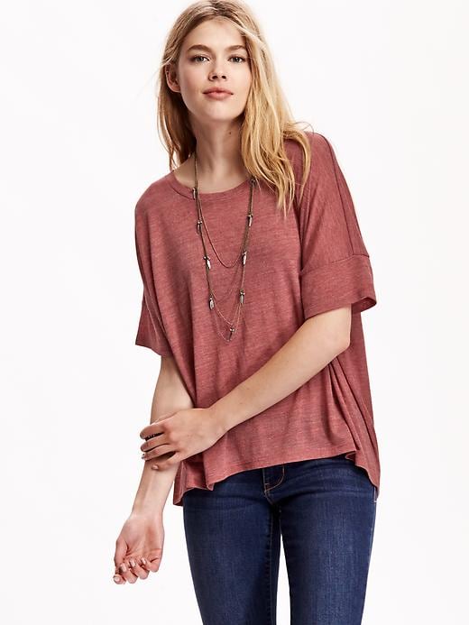 View large product image 1 of 2. Oversized Drop-Shoulder Tee