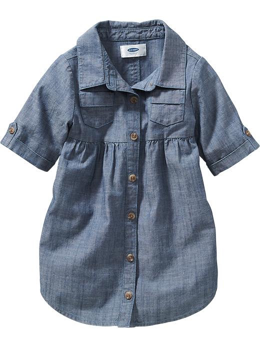 View large product image 1 of 1. Chambray Shirt Dress for Baby