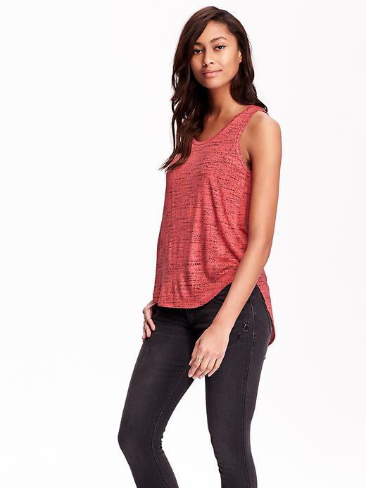 View large product image 1 of 1. Scoop-Neck Hi-Lo Tank