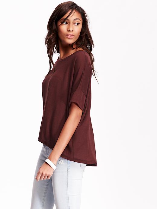 View large product image 1 of 1. Oversized Drop-Shoulder Tee