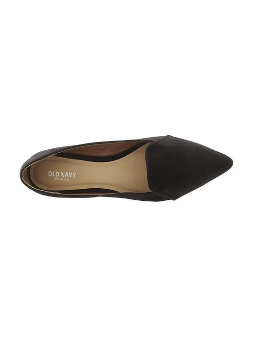 Image number 4 showing, Faux-Suede Smoking Flats