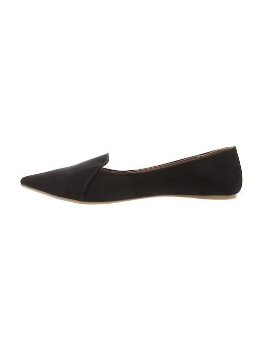 Image number 2 showing, Faux-Suede Smoking Flats