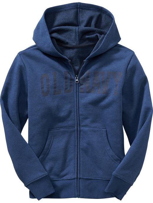 View large product image 1 of 1. Boys Logo Zip-Front Hoodies