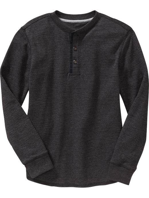 View large product image 1 of 1. Boys Textured Henley