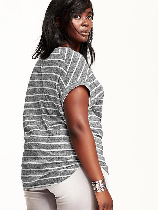 View large product image 2 of 2. Relaxed Dolman-Sleeve Ruched Plus-Size Top