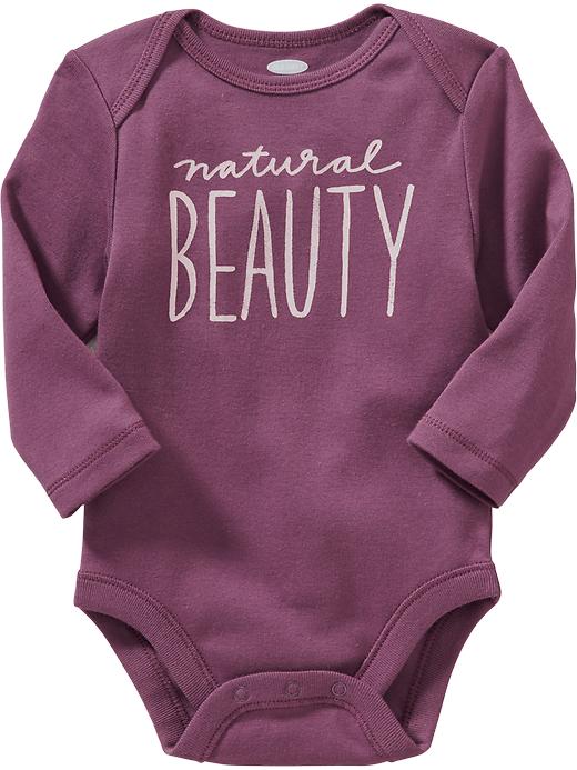 View large product image 1 of 1. Long-Sleeve Graphic Bodysuits for Baby