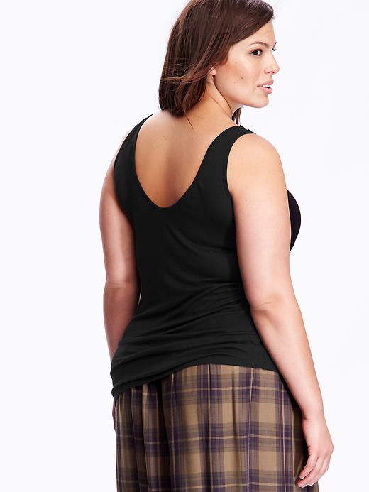 View large product image 2 of 2. Fitted Plus-Size Tunic Tank