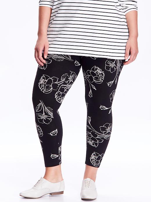 View large product image 1 of 1. Patterned Plus-Size Leggings