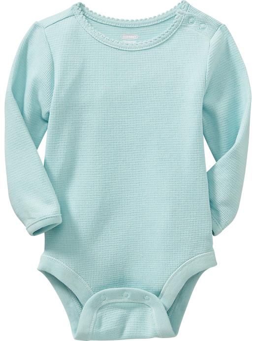 View large product image 1 of 1. Waffle-Knit Bodysuits for Baby