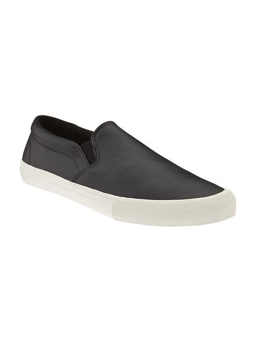 Image number 1 showing, Women's Faux-Leather Slip-Ons
