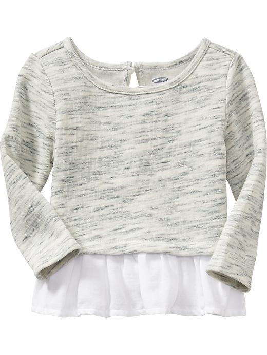 View large product image 1 of 1. Fleece Ruffle-Hem Tops for Baby
