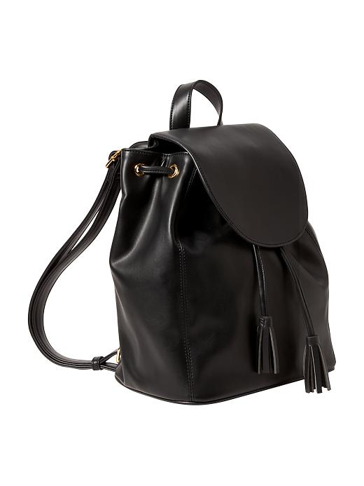 View large product image 1 of 2. Faux-Leather Backpack Purse