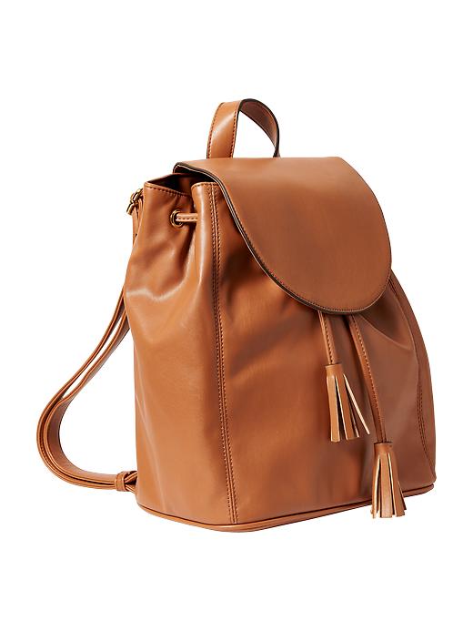 View large product image 1 of 1. Faux-Leather Backpack Purse