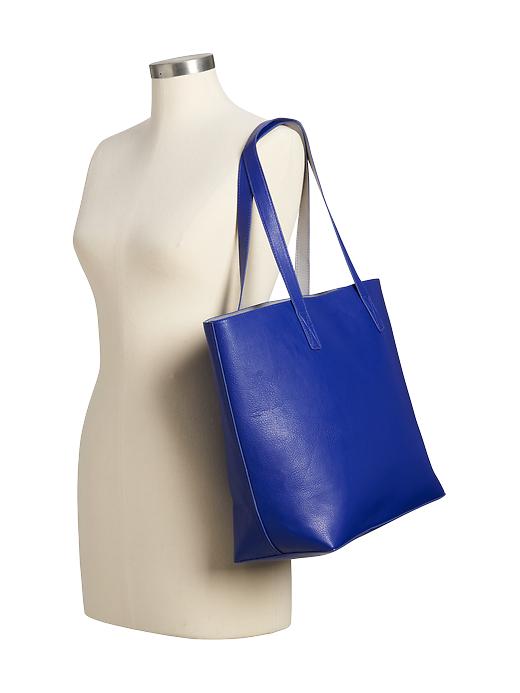 View large product image 2 of 2. Reversible Faux-Leather Tote for Women