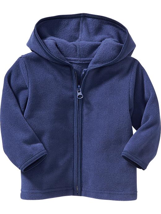 View large product image 1 of 1. Micro Performance Fleece Zip-Front Hoodie for Baby