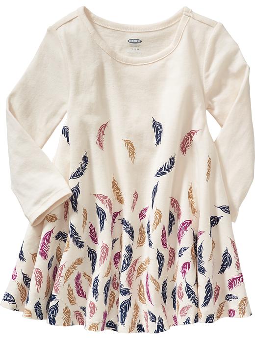 View large product image 1 of 1. Feather-Print Swing Dresses for Toddler