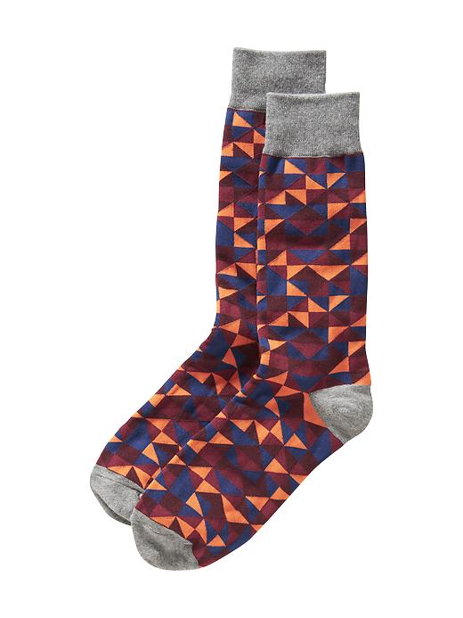 View large product image 1 of 1. Men's Geo-Patterned Socks