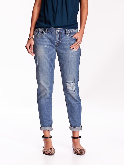 View large product image 1 of 1. Boyfriend Skinny Ankle Jeans