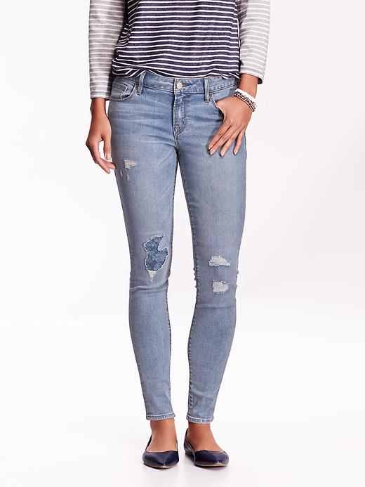 View large product image 1 of 1. Mid-Rise Rockstar Distressed Jeans